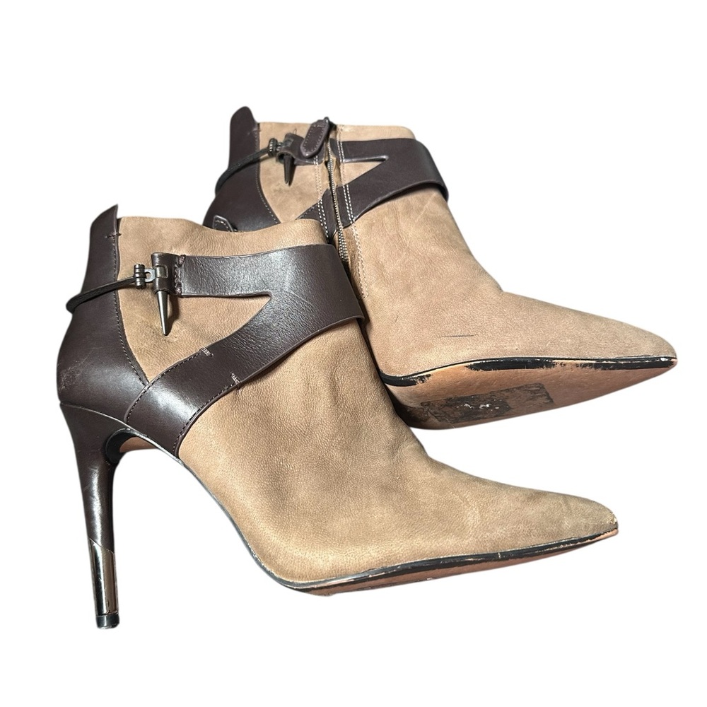 Dolce Vita Brown Tan Ankle Booties Strap Detail 9 Noraya